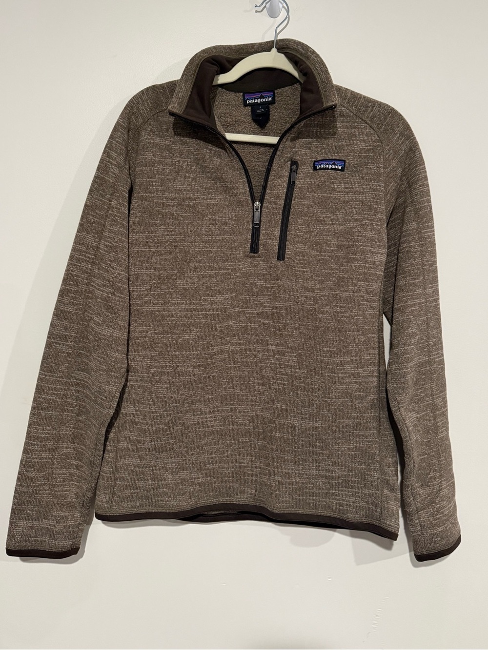 Patagonia Men's Brown Quarter-Zip Fleece Pullover